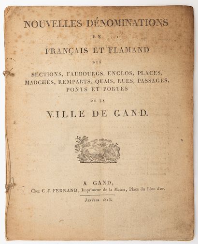 null [EPHEMERA - GAND ]- 12 publications and documents in French and Dutch.
 Average...