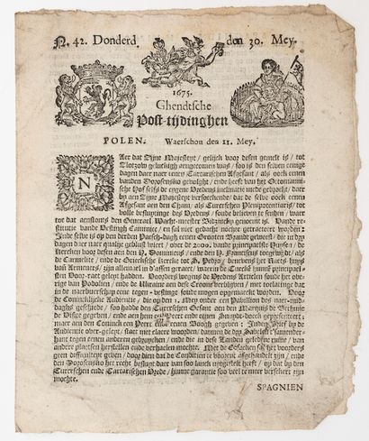 null [GHENT - PERIODICALS ]- Lot of 19 newspapers and gazettes from Ghent.
 17th-19th...