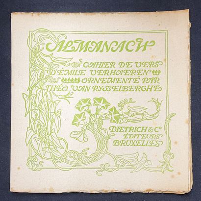 null Émile VERHAEREN - Almanach. Book of verses ornamented by Théo VAN RYSSELBERGHE.
Brussels,...