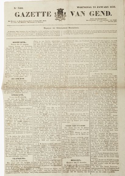 null [GHENT - PERIODICALS ]- Lot of 19 newspapers and gazettes from Ghent.
 17th-19th...