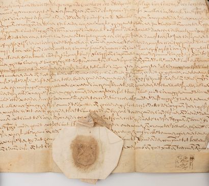null [ARCHIVES ]- 2 acts in Dutch, on parchment with seals. 
 Slight soiling.

1:...