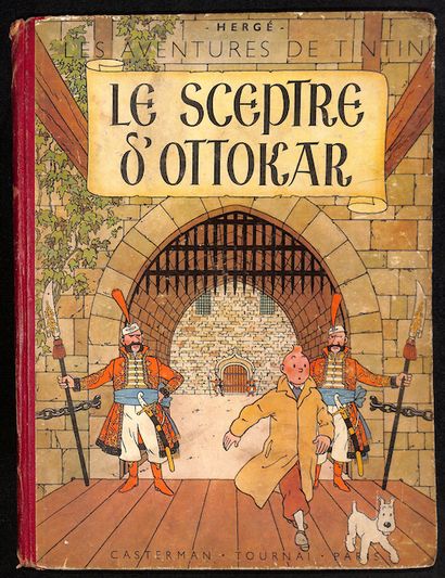 null HERGÉ - Set of 5 albums.

1: Le Sceptre d'Ottokar. [1947]. Red spine, 4th cover...