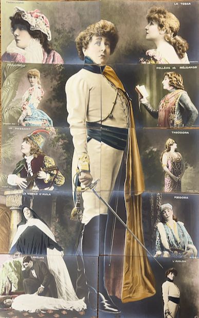 null [PUZZLE] Sarah Bernhardt : L'Aiglon and other roles. 10 puzzle postcards. Complete.
Paris,...