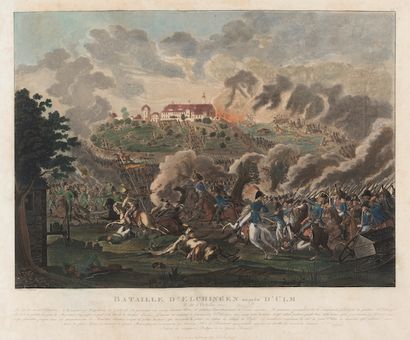null After Johann Lorenz II RUGENDAS - Reunion of 3 engravings of Napoleonic battles.

1:...