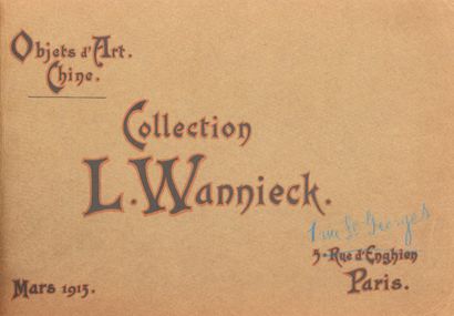 null [CHINA] Works of art. China. L. Wannieck Collection.
Paris, March 1913. In-8...
