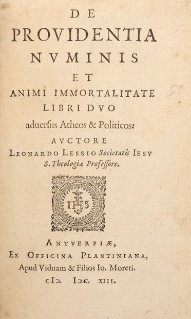 null Leonardus LESSIUS - De providentia numinis et animi immortalitate libri duo...