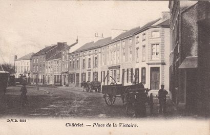 null HAINAUT. Set of about 55 old postcards.

Charleroi (+/-18), Chatelet (+/-20),...