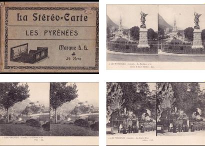null [France] Les Pyrénées. La Stéréo-Carte. 24 vues. Série complète, dans sa pochette...