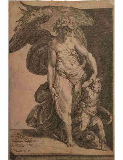 PIETER DE JODE II (1606-1670/74) Angeli domini sunt custodes...
XVIIe siècle.
Belle...
