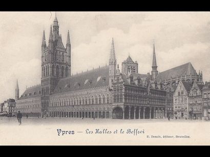 null 
BELGIQUE : Bruxelles, Bruges, Courtrai, Ypres... Environ 400 cartes postales...