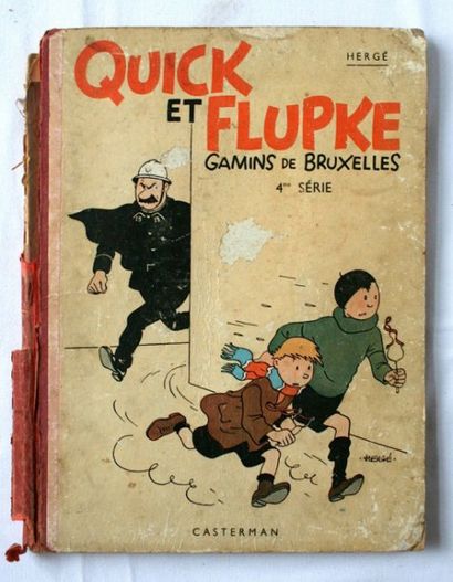 HERGÉ Quick et Flupke. Gamins de Bruxelles. 4me série. Paris - Tournai, Casterman,...