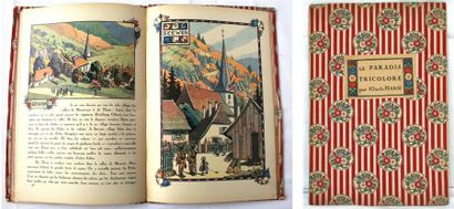 HANSI Le Paradis tricolore. Paris, H. Floury, 1918. In-4, pleine toile d'édition...