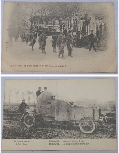 1914-1918. Belgique, France Environ 600 cartes postales.