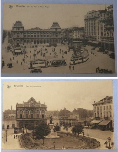 Bruxelles Environ 70 cartes postales, époques diverses. Belgique