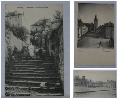 Entre-Sambre-et-Meuse Environ 80 cartes postales, époques diverses.