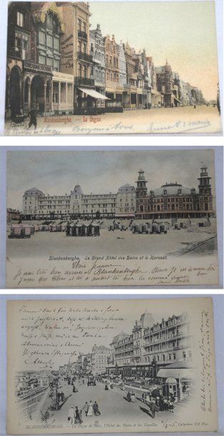 Côte Belge Environ 1.000 cartes postales, époques diverses.