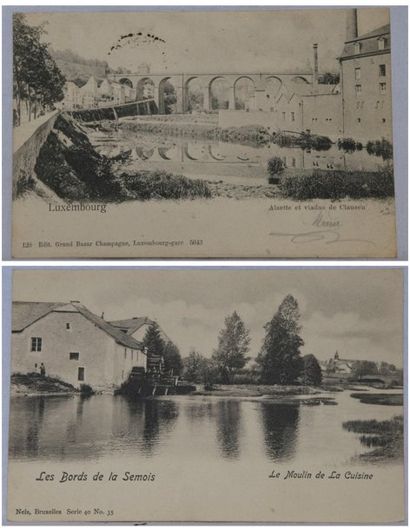 Grand Duché du Luxembourg & Vallée de la Semois Environ 200 cartes postales, époques...