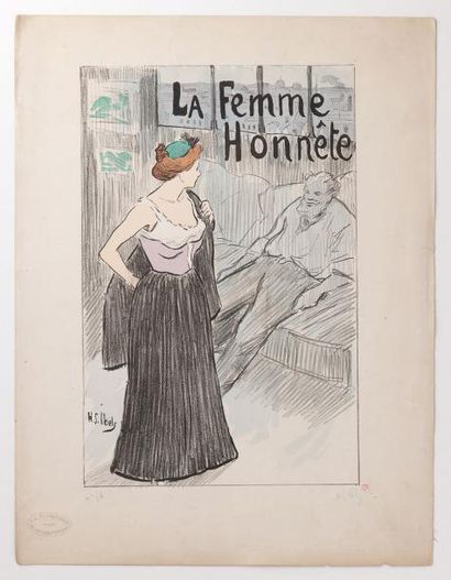 IBELS 
Henri-Gabriel IBELS (1859-1923) - La Femme honnête.

Lithographie en couleur....