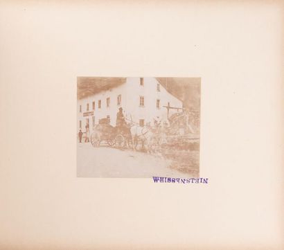 null 
[SUISSE] «VOYAGE de noce 1899.»
 2 albums petit in-4 à l'italienne, demi-basane...