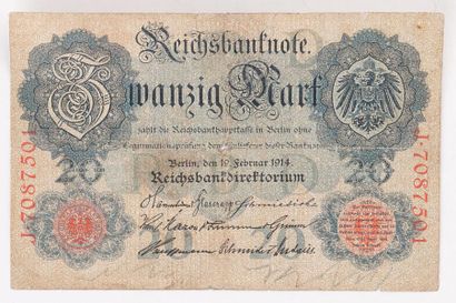 null 
[NUMISMATIQUE] Une quarantaine de billets de banque, d'époques diverses: Allemagne,...