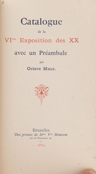 null 
Octave MAUS - Catalogue de la VIe Exposition des XX avec un préambule.
Bruxelles,...