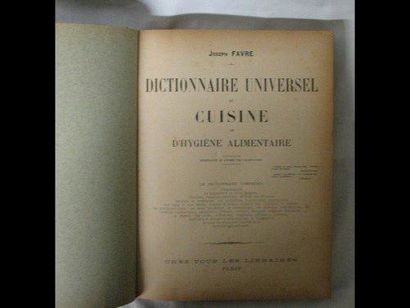 Joseph FAVRE Dictionnaire universel de cuisine et d'hygiène alimentaire. I-[IV]....