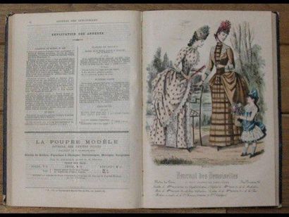 null Journal des demoiselles. 53e année. Paris, 1885. In-4, demi-basane marine (dos...