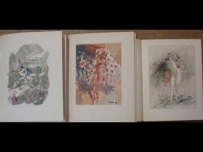 Pierre LOUYS Les Aventures du Roi Pausole. Cinq illustrations originales en couleurs...