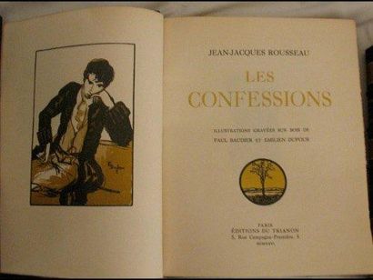 Jean Jacques ROUSSEAU Les Confessions. Illustrations gravées sur bois de Paul BAUDIER...