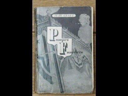 Jean GENET Pompes funèbres. S. l., n. éd., 1948. In-12, broché, couverture illustrée...