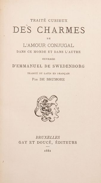 null 
[ÉSOTÉRISME] Emmanuel de SWEDENBORG - Traité des charmes de l'amour conjugal...