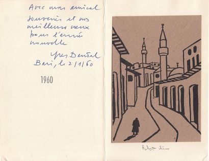 Dendal 
Yves DENDAL (Bruxelles, 1933 - 2001) - Ensemble de 4 bois formant une carte...