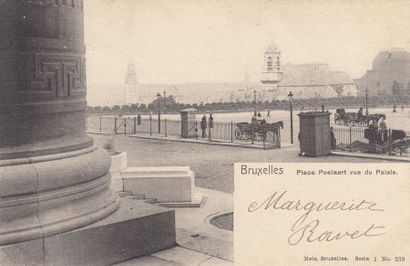 null 
BRUXELLES-VILLE. Environ 70 cartes postales, de nombreuses avant 1914.

