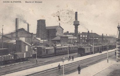null 
HAINAUT. Ensemble 12 cartes postales de gares du Hainaut.

Comines (2), Haine-Saint-Pierre...
