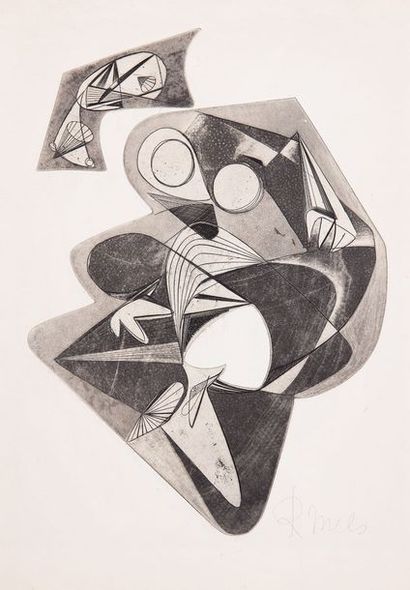DELAHAUT 
ART ABSTRAIT. Cahier n° 2.
Evere, Art Abstrait, 1953. In-4, en feuilles,...