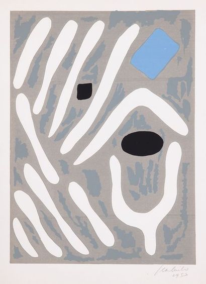 DELAHAUT 
ART ABSTRAIT. Cahier n° 2.
Evere, Art Abstrait, 1953. In-4, en feuilles,...
