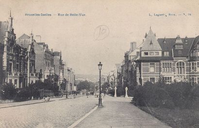 null 
IXELLES. Ensemble 250 cartes postales, époques diverses.
 Réunies dans 3 classeurs...