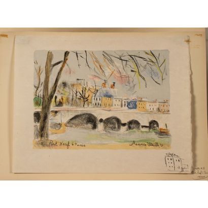 Pont Neuf Paris Eau-forte aquatinte sur papier. Signé Maurice Utrillo. Cm 24x33
Eau-forte... Gazette Drouot