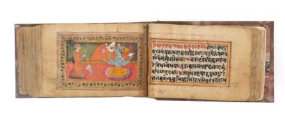 Devi Mahatmya : Manuscrit hindou à la gloire de la Grande déesse Durga et le démon...