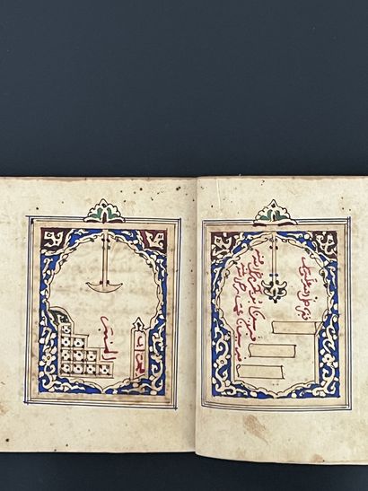 LIVRE DE PRIÈRES INCLUANT DALA'IL AL-KHAYRAT D'AL-JAZULI (M. 1465) ET SON ÉTUI EN CUIR