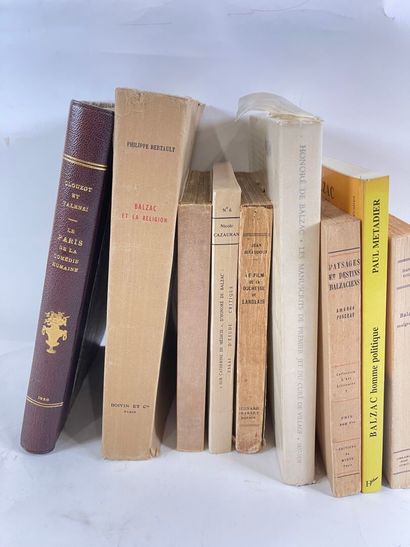  Lot de 9 études sur Balzac : 
Alain, En lisant Balzac. Laboratoires Martinet, 1935.... Gazette Drouot