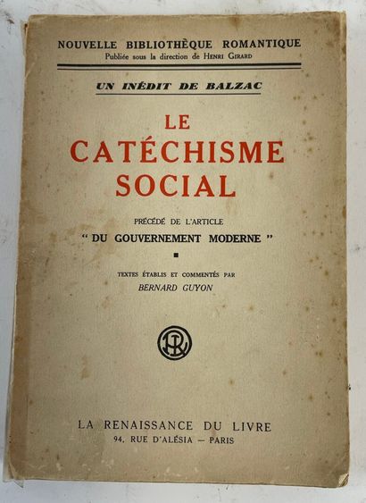  Honoré de Balzac, Le Catéchisme social précédé de l'article 