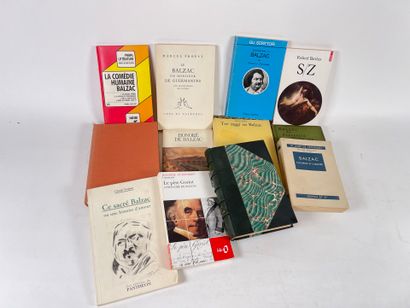 Lot de 12 études sur Balzac :
Bertault, Balzac l'homme et l'oeuvre. Paris, Boivin,... Gazette Drouot