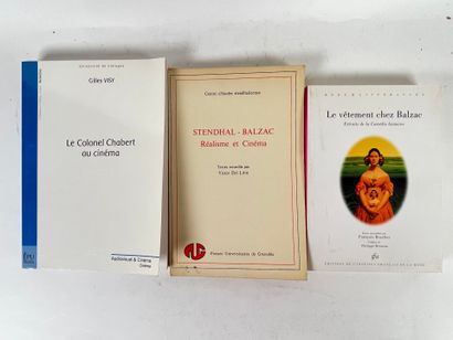  Lot de 3 études :
François Boucher, Le vêtement chez Balzac - extraites de la Comédie... Gazette Drouot