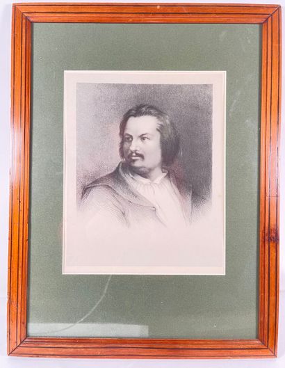  Jules Letoula.
Honoré de Balzac.
A vue : 29*23 cm. 
Tirage sur chine appliqué. Lithographie.... Gazette Drouot
