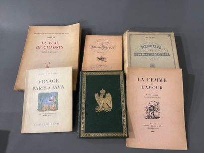  Lot de 6 volumes illustrés de Balzac : 

Honoré de Balzac, La Fille aux yeux d'or.
Paris,... Gazette Drouot