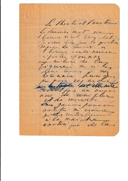  ARTAUD Antonin (1896-1948). 2 documents.
M.A.S. (s.l.n.d.1946). 8 pp. in-4, some... Gazette Drouot