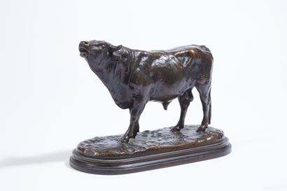 null Rosa Bonheur (1822 - 1899)


Taureau meuglant


Bronze à patine brune


Signé...