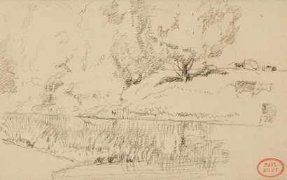 null * Paul HUET (1803-1869)


Paysage lacustre


Crayon sur papier


Cachet en bas...