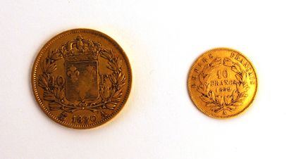 null * Pièce de 40 francs de 1830 et pièce 10 francs de 1859


Poids : 15,9